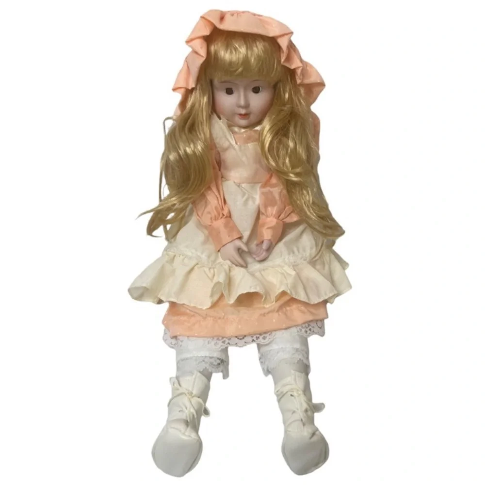 Vintage Doll Porcelain Sally Victorian Country Cottage Farmhouse Vintage Toys